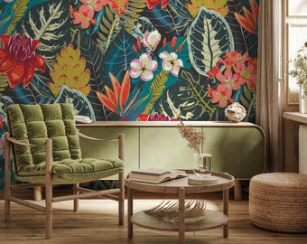 Colorul Botanical Leaf Wallpaper Peel and Stick and Traditional Wallpaper - C206