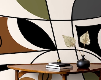 Abstract Modern Wallpaper Unique Mural Peel and Stick Wallpaper Home Decor - D561