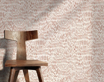 Boho Floral Wallpaper / Peel and Stick Wallpaper Removable Wallpaper Home Decor Wall Art Wall Decor Room Decor - D291