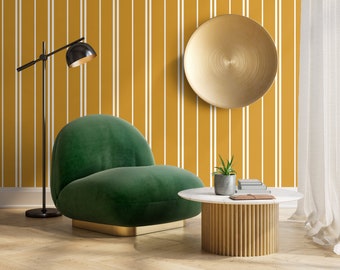 Modern Lines Wallpaper Striped Wallpaper Peel and Stick and Traditional Wallpaper - D768