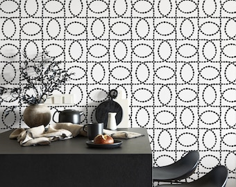 Boho Abstract Line Wallpaper / Peel and Stick Wallpaper Removable Wallpaper Home Decor Wall Art Wall Decor Room Decor - C841