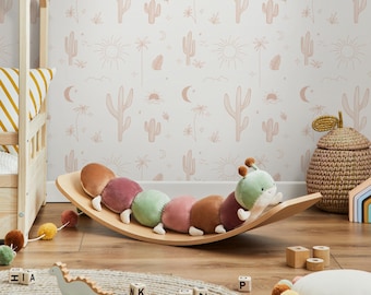 Light Arizona Wallpaper Boho Minimalist Desert Cactus Peel and Stick Removable and Repositionable or Traditiona Pre-pasted Wallpaper - ZACB