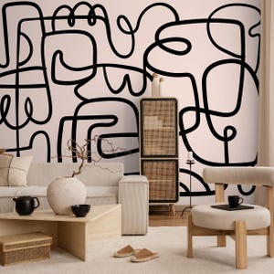 Abstract Modern Wallpaper Peel and Stick and Traditional Wallpaper - B762 image 3