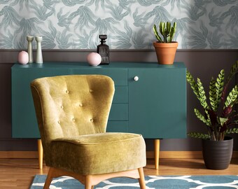 Light Blue Abstract Wallpaper / Peel and Stick Wallpaper Removable Wallpaper Home Decor Wall Art Wall Decor Room Decor - C649
