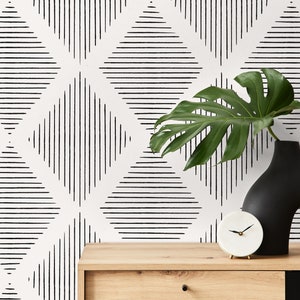 Wallpaper Peel and Stick Wallpaper Removable Wallpaper Home Decor Wall Art Wall Decor Room Decor / Modern Geometric Wallpaper -  C523