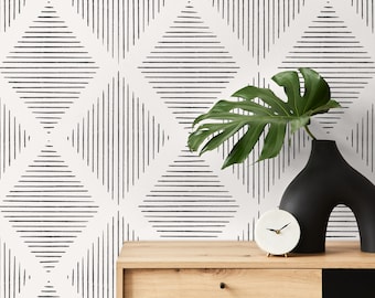 Wallpaper Peel and Stick Wallpaper Removable Wallpaper Home Decor Wall Art Wall Decor Room Decor / Modern Geometric Wallpaper -  C523