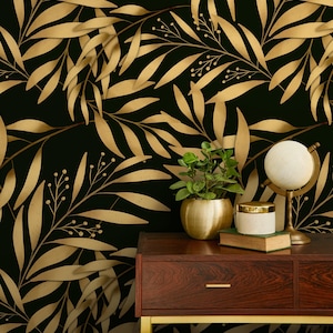 Art Deco Gold and Black Wallpaper - X127