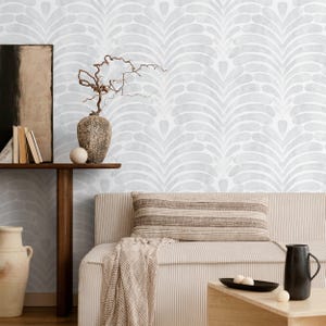 Modern Abstract Gray White Wallpaper - X138