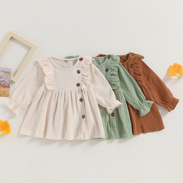 Carloyn Frill Cotton Mini Dress (Baby)