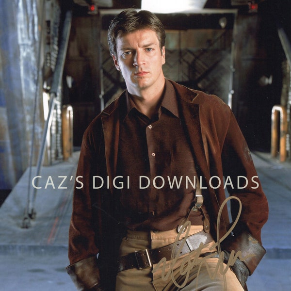 Firefly "Malcolm Reynolds" Nathan Fillion 10x8 Autograph Photo Print - Print at Home
