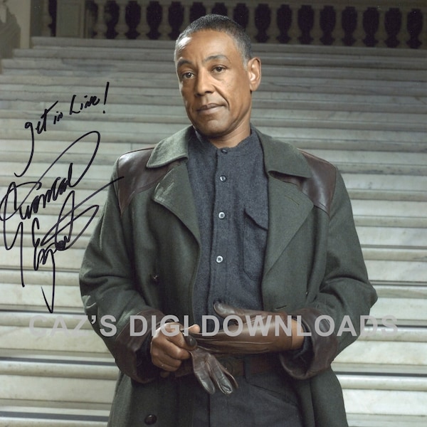 Impresión fotográfica con autógrafo de Giancarlo Esposito Breaking Bad The Boys de 10x8 - Impresión en casa