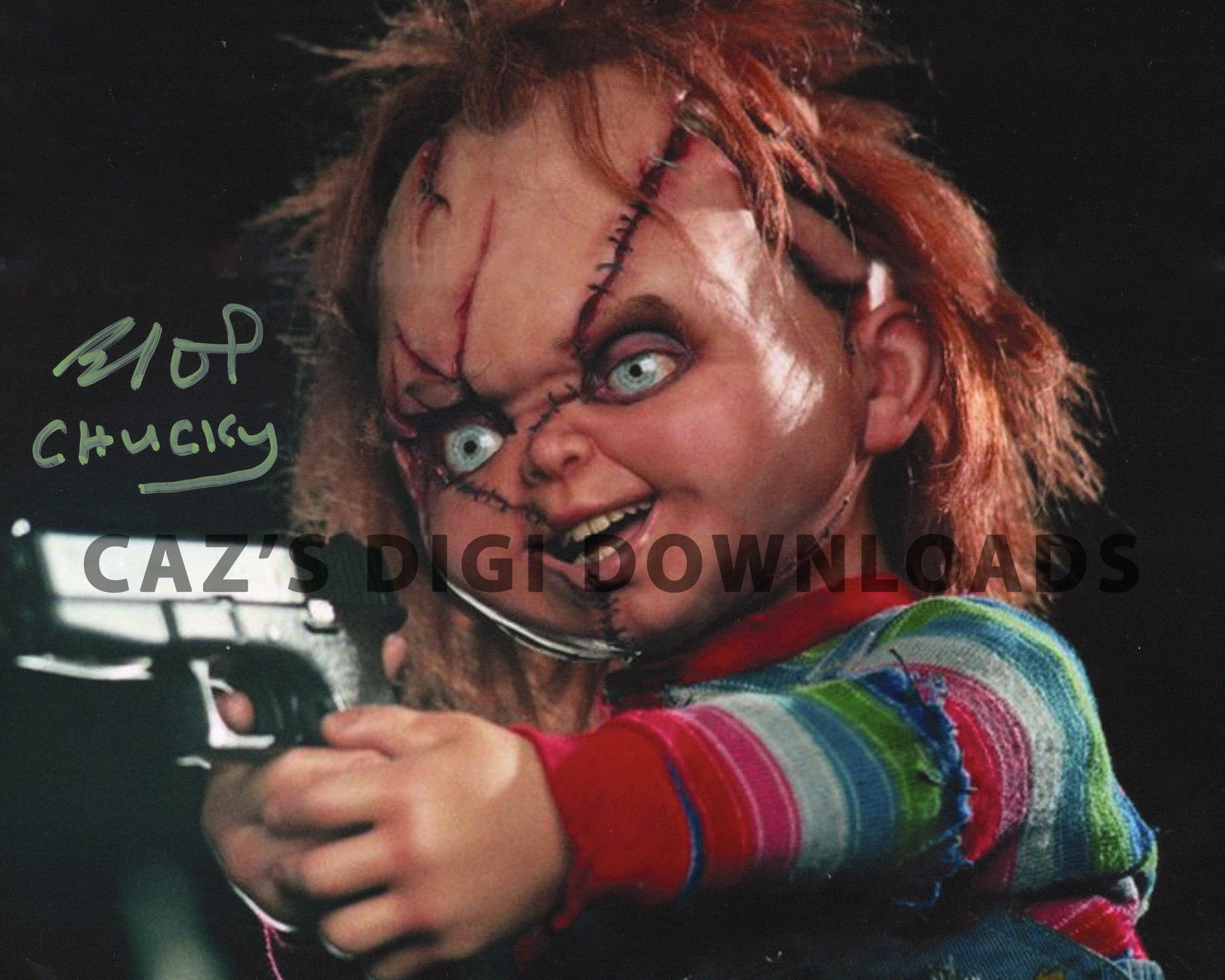 Chucky Child's Play Brad Dourif 10x8 Autograph Photo Print - Print