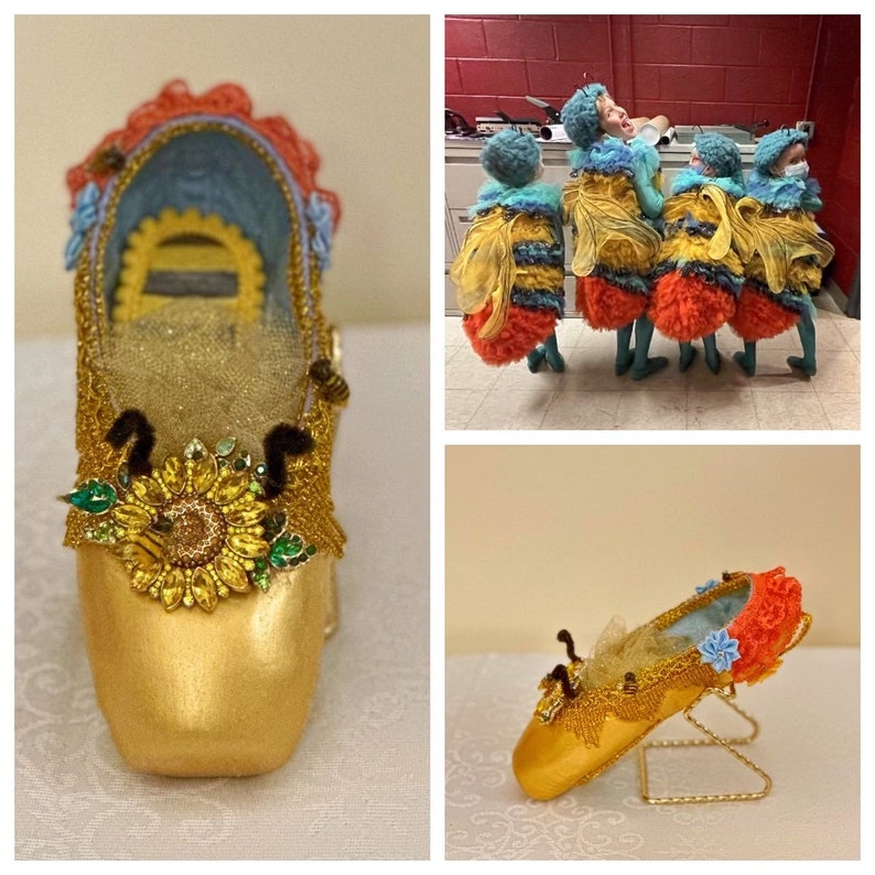COSTUME MATCH Decorated Pointe Shoes NUTCRACKER, Ballet Variations, Recital, Competition, Yagp