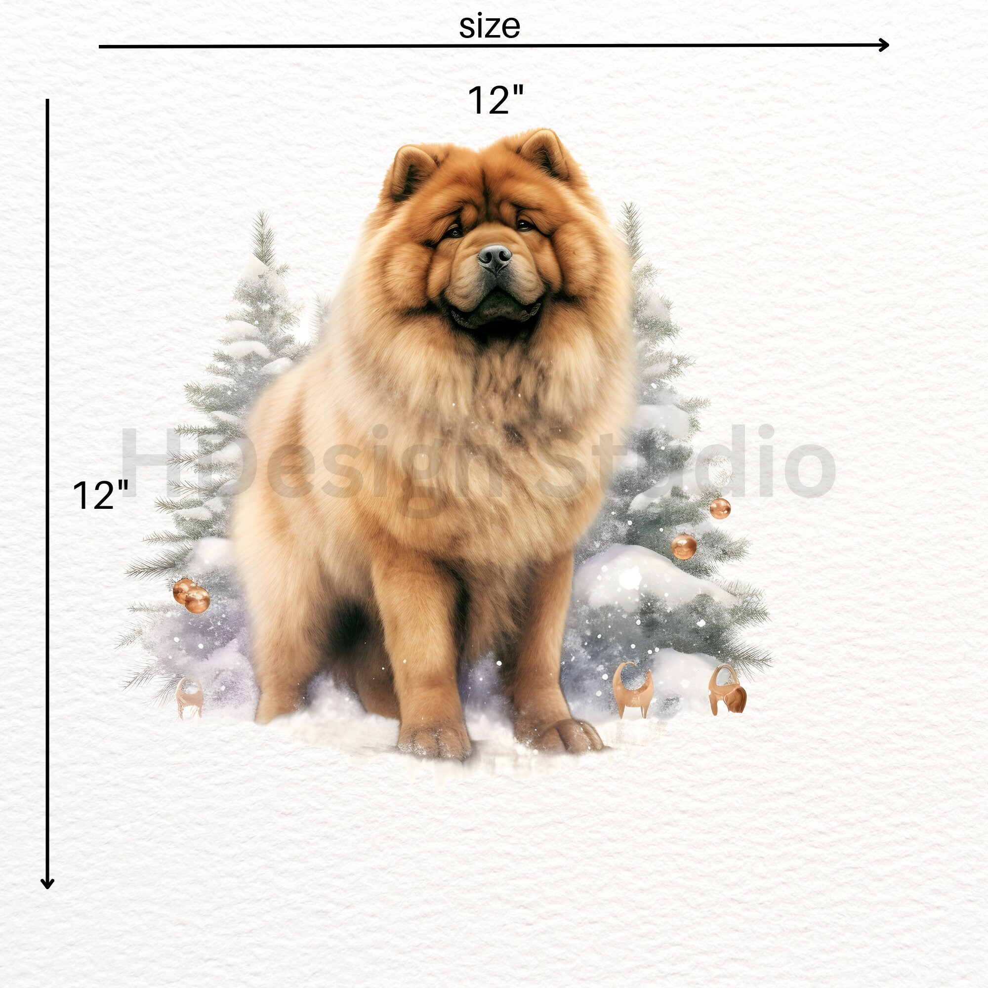 Chow Chow Dog Clipart, Digital Pet Artwork, Cute Dog Illustration, Pet ...
