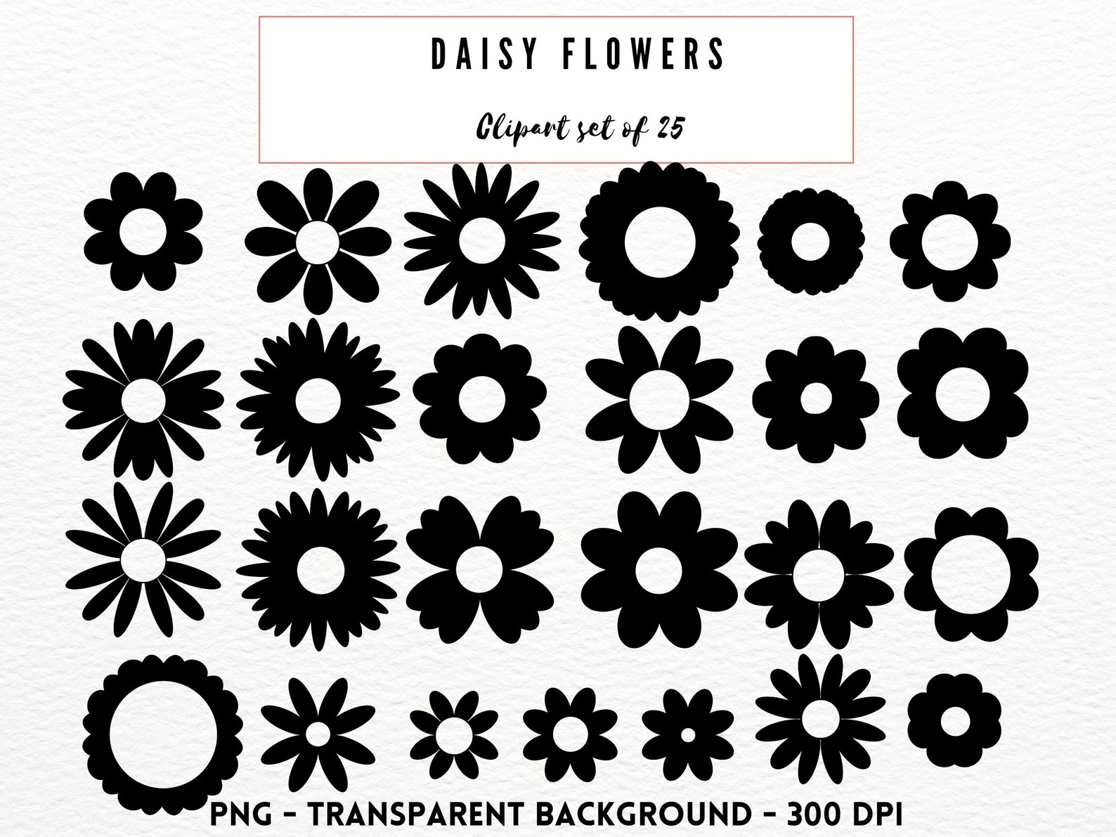 Daisy Flowers Silhouette PNG Clip Art Botanical Flower Clip Art Daisy