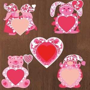 5 PCS Valentine Candy Dome SVG Bundle, Candy Ornaments SVG, Party Favor, StockingStuffer,PaperOrnament,Cricut,Silhouette