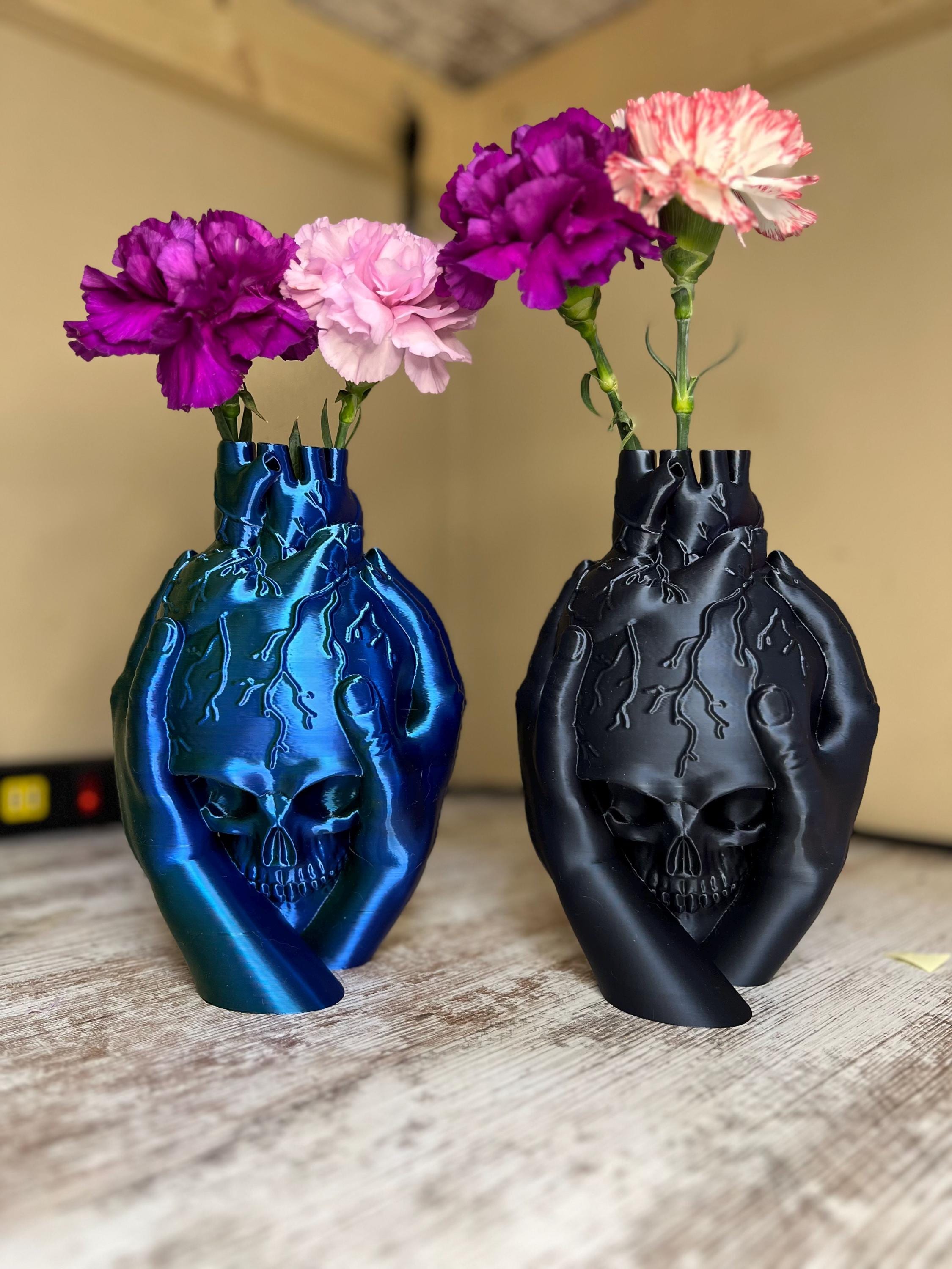 Skull, Hand and Heart Vase| Flower Vase | Customizable - Etsy