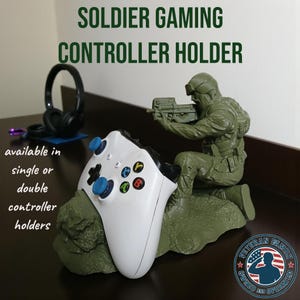 3Dプリント製兵士用コントローラースタンド（コントローラー1台または2台用）｜ミリタリーゲーミングデコレーション