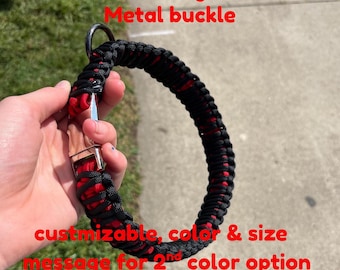 Coleira para cães King Cobra Weave Paracord - Feita à mão sob encomenda