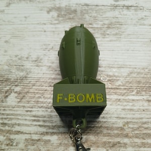 F-Bomb Keychain | Fatboy Bomb | Nuke Storage | VETERAN MADE | Container |Atomic | Canister | WWII