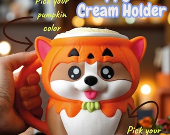Puppy Ice Cream Pint and Cookie Holder | Kevin the Corgi | Customizable | Veteran Family Made