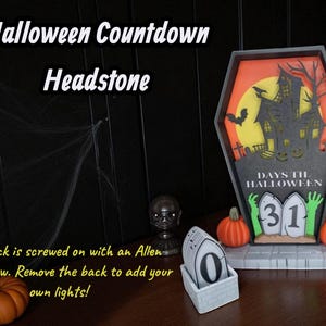 Halloween headstone count down | Veteran Made | Halloween decor