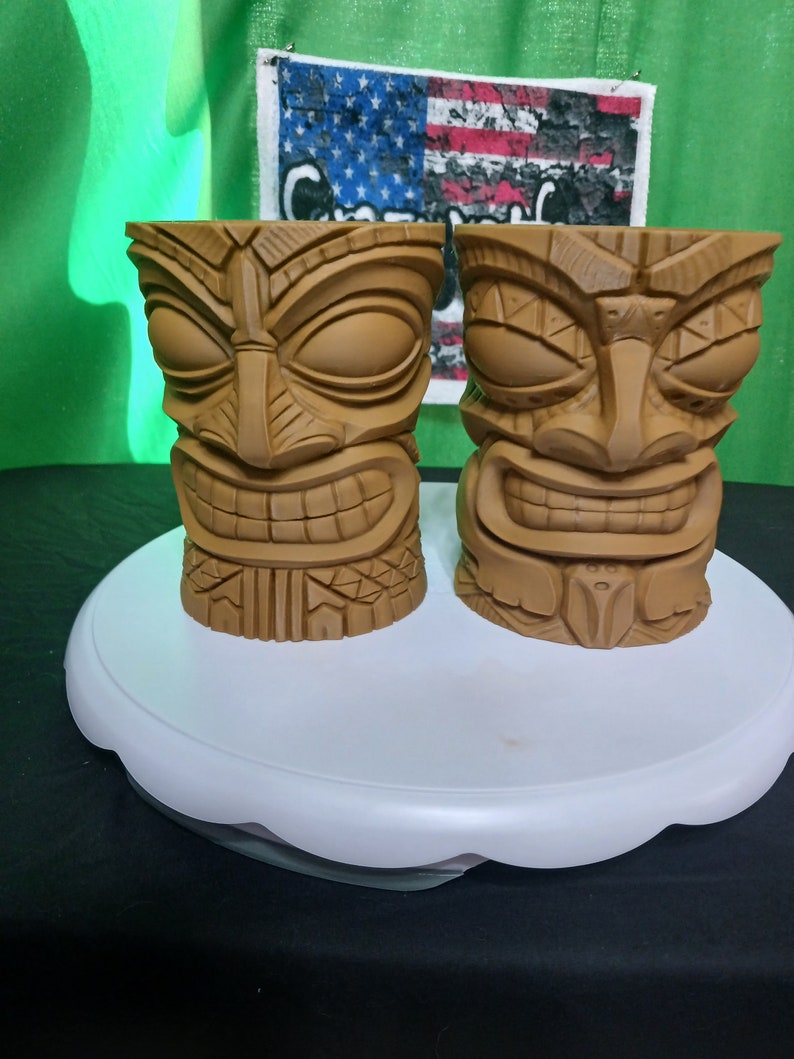 Veteran MADE Tiki Cup Holder Planters Storage - Etsy