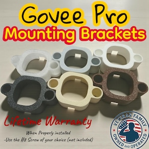 Soportes de montaje impresos en 3D para luces Govee Pro (H706) / Soportes de luz duraderos / Garantía de por vida