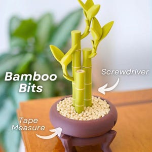 Bamboo Bits | Screwdriver | Bit Driver | Tape Measurer | Customizable | Veteran Made
