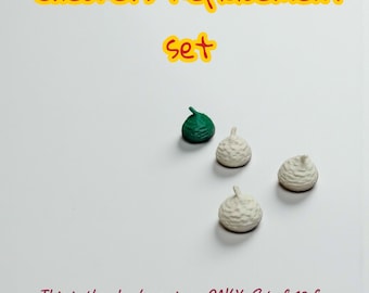 Acorn Checkers Pieces: Replacement Set, Veteran Made