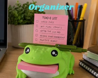 Soporte para notas adhesivas, portalápices y recordatorios impreso en 3D / Personalizable / Fabricado por una familia de veteranos /