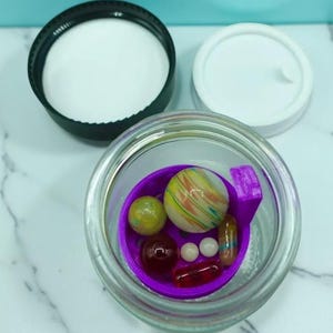 Terp Pearl cleaner 2 OZ glass jar V2 | Concentrate catcher | Customizable | Veteran Made