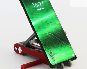 Soporte para teléfono con forma de navaja suiza / Personalizable / Fabricado por veteranos