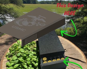 USMC Ammo Box: Customizable Caliber, Veteran Made