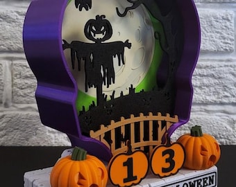 Scarecrow Halloween Count down | Veteran Made | Halloween Advent | Customizable