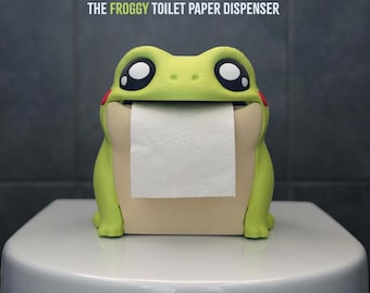 Frog toilet paper holder | Frodrick | Customizable | Veteran Family Made |