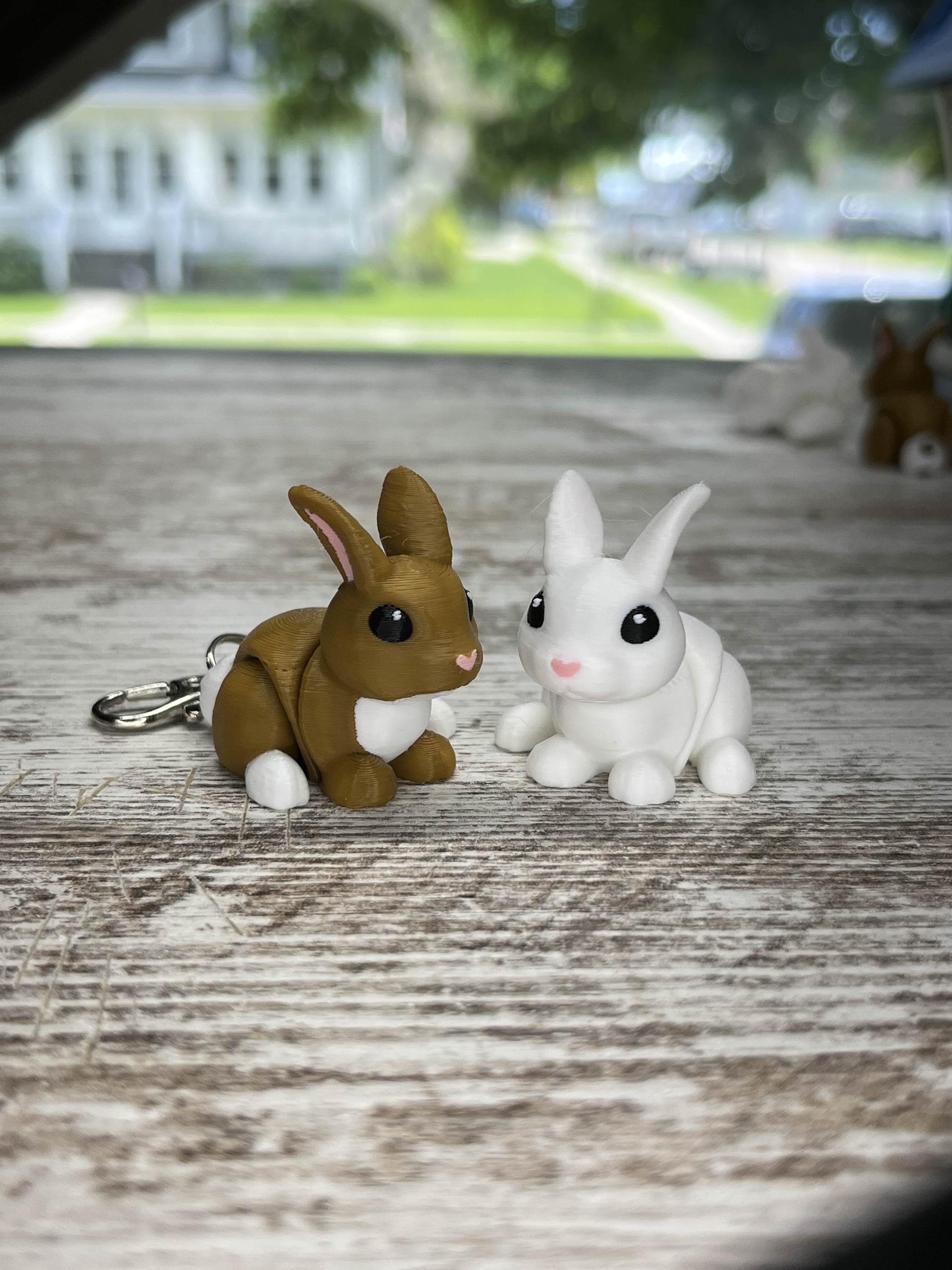 3D Printed Bunnie Keychain: Customizable Rabbit Charm - Etsy