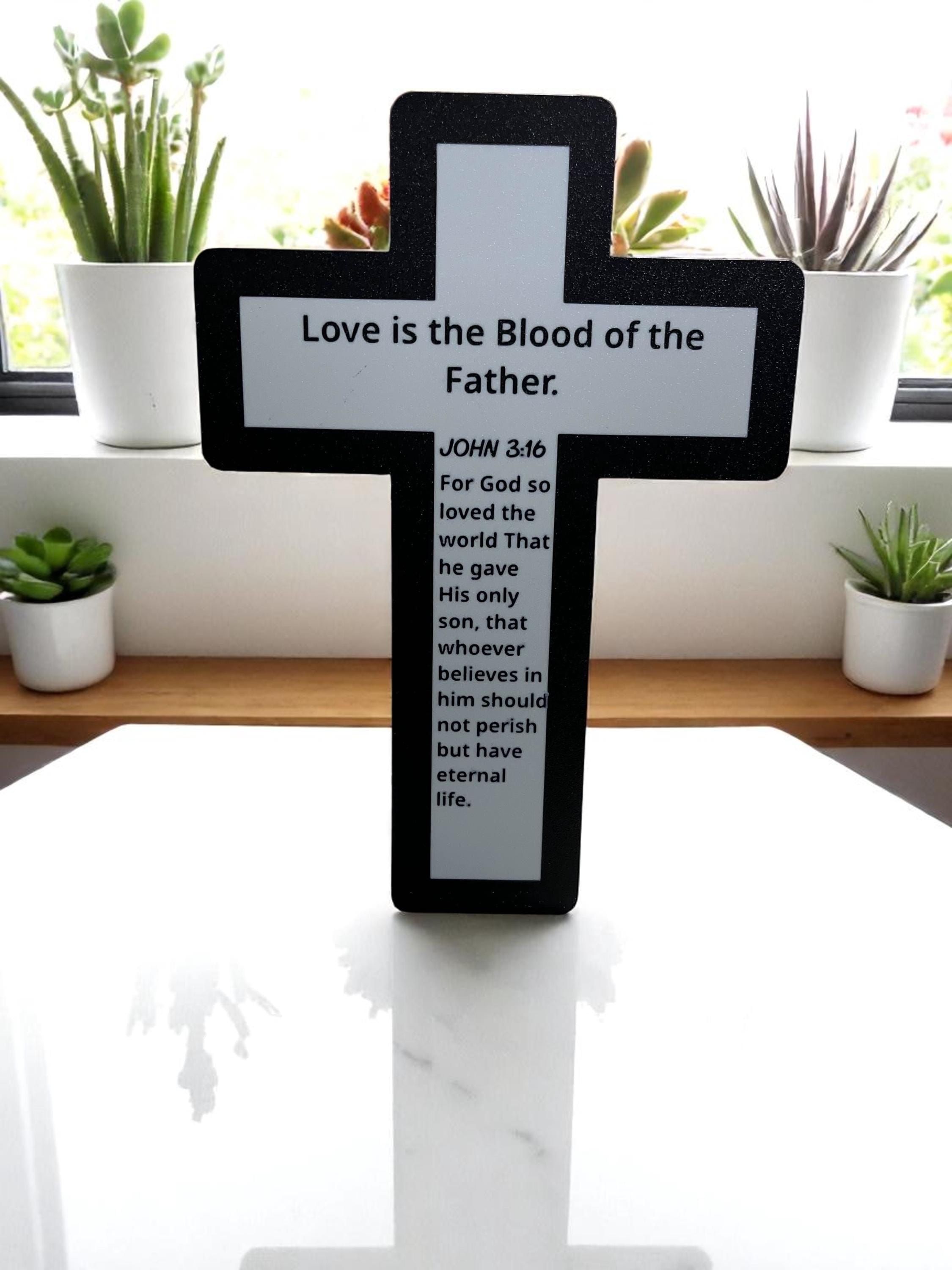 Cross Lightbox | John 3:16 | Love | God | Jesus | Christian| - Etsy