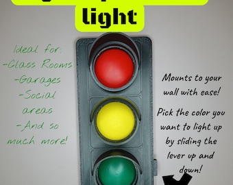 Light-Up Traffic Light-adjust the light to red, yellow or green! | Customizable | Veteran Family Made |