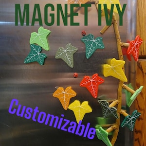 Customizable Ivy Leaf Magnet with Articulating Stem