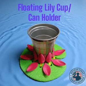 Portavasos flotante con forma de nenúfar y flor: portavasos personalizable para piscina