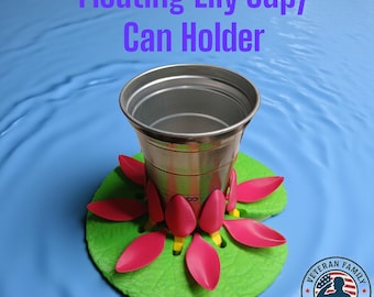 Portavasos flotante con forma de nenúfar y flor: portavasos personalizable para piscina