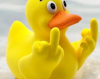 3D Printed Flipping Off Duck Adult humor Veteran Made
