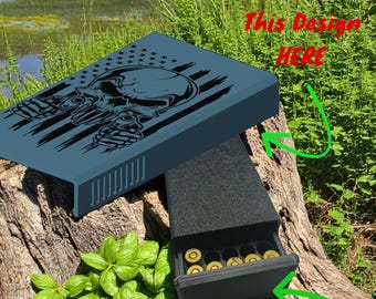 Skull Flag Ammo Box: Customizable Caliber Storage