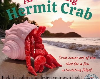 Mrltau Figurines D'animaux Miniatures Imprimées En 3D Bernard L'ermite