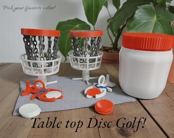 Mini golf de disco de mesa / Frisbee golf / Viajes / Fabricado por veteranos /