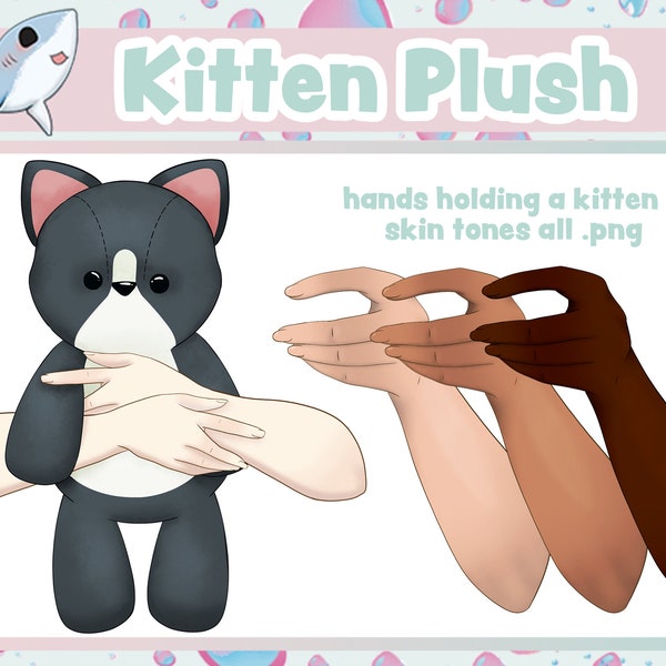 Arms Holding Kitten Plush / V-tuber Asset