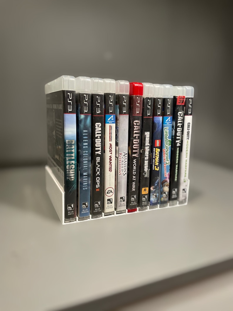 Video Game Organizer 3D Printed Stand Holds 11 Games Etsy