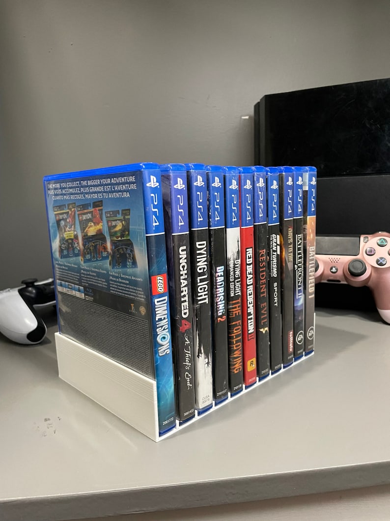 Video Game Organizer 3D Printed Stand Holds 11 Games Etsy