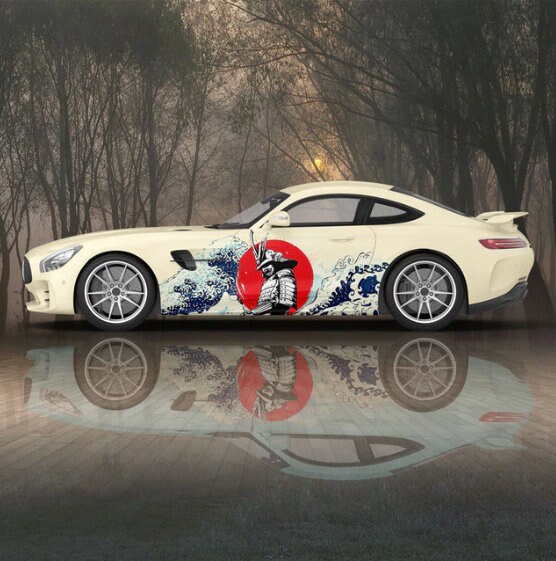 Samurai Car Wrap Japanese Vehicle Painting Diecast Vinyl Wrap Etsy